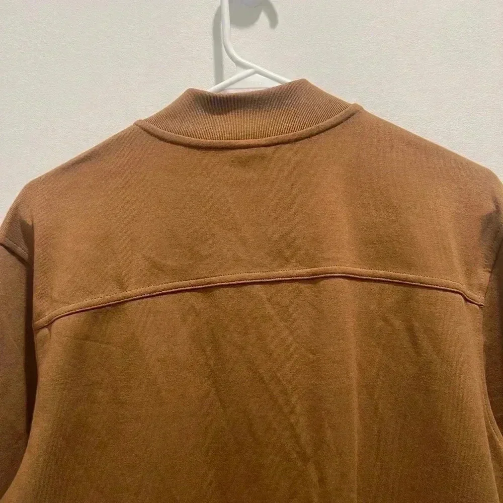 H&M Men's M Brown Bomber Jacket Comfort Knit with Pockets​​